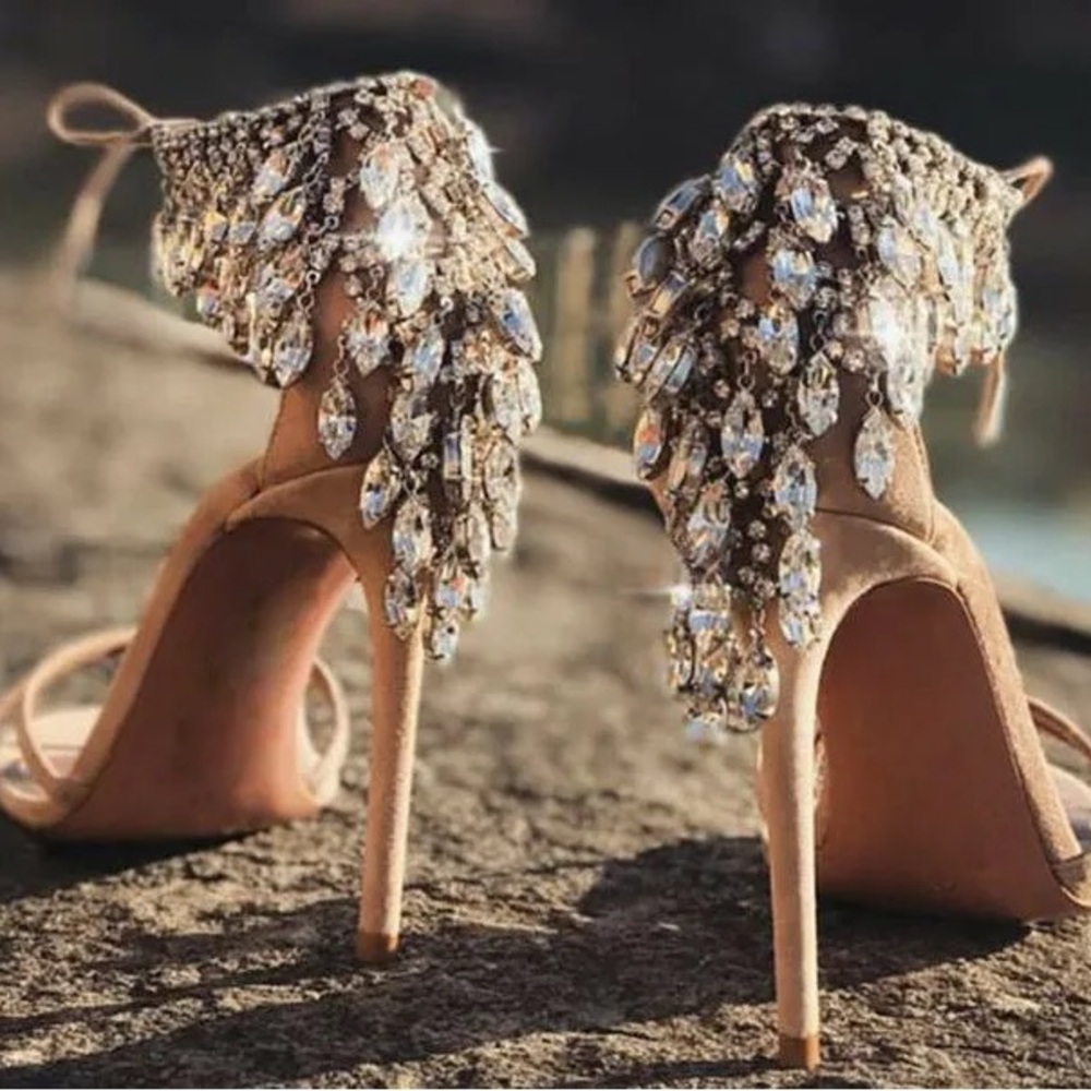 New AQUAZZURA Eden suede sandals 40.5 - Picture 3 of 17